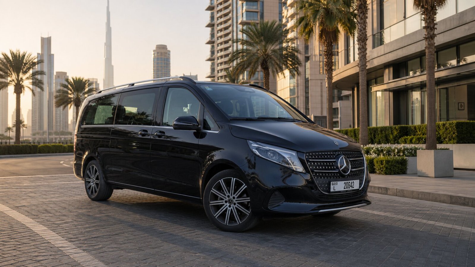 Mercedes V-Class 300 with chauffeur in Dubai