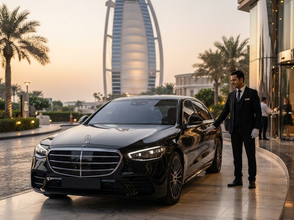 Mercedes-Benz S-Class with chauffeur in Dubai